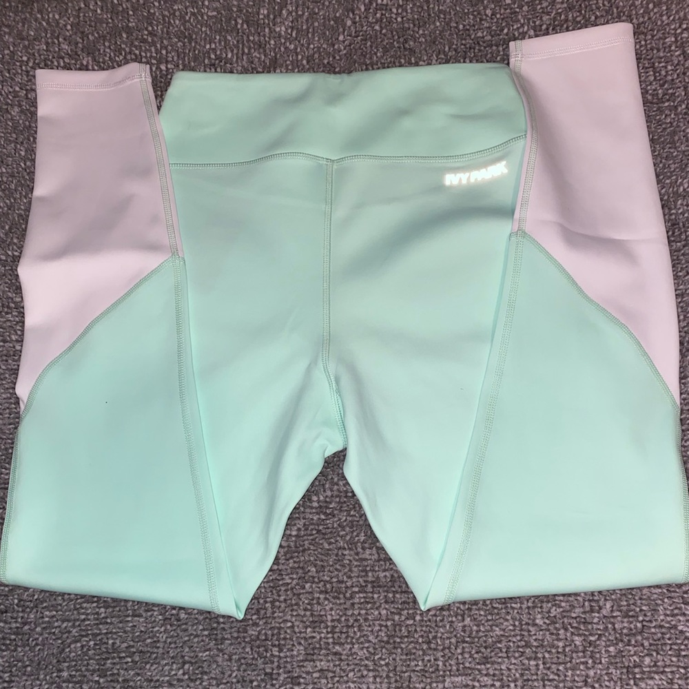 Ivy Park leggings in Mint green w/white